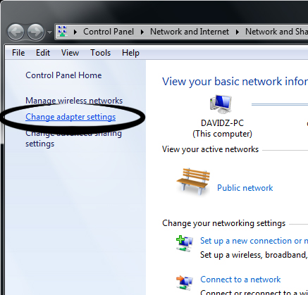 internet connection sharing di windows 7